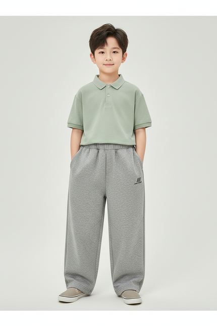 Pantalon Baggy Gris Ample Molletonné Enfant Sport
