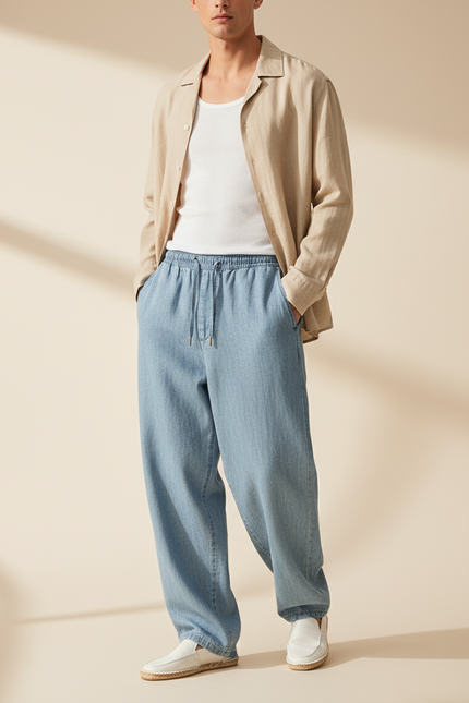 Pantalon Baggy Bleu - Jean