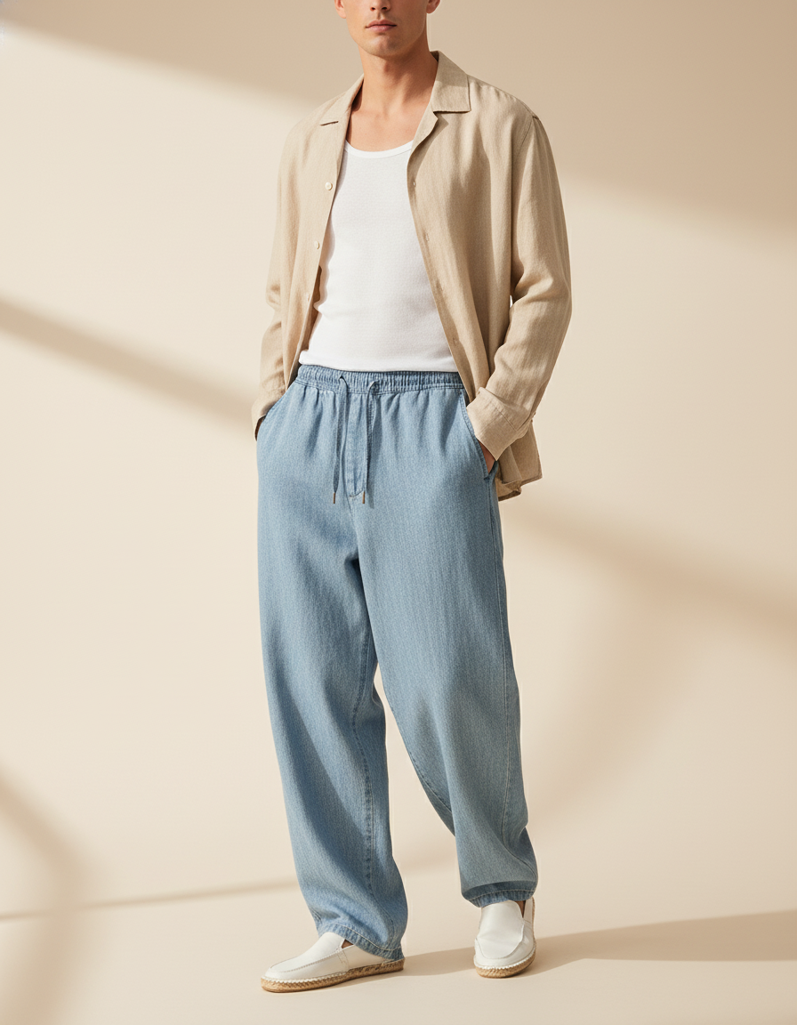 Pantalon Baggy Bleu - Jean