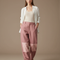 Pantalon Baggy Rose Bicolore Ample Décontracté Femme - Coton