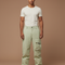 Pantalon Baggy Vert Menthe Cargo Décontracté Homme - Toile