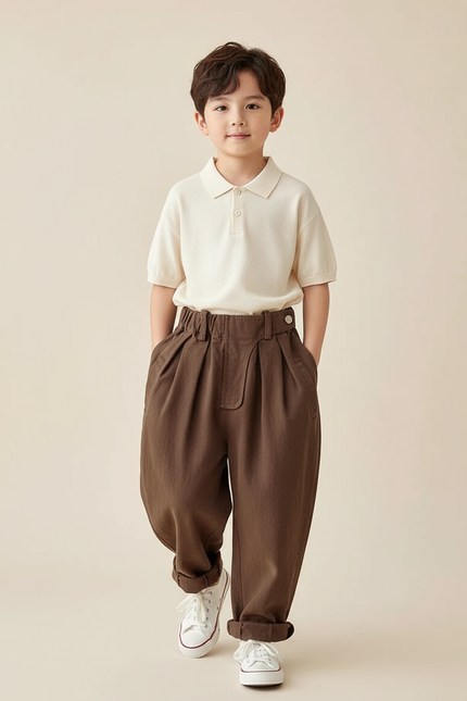 Pantalon Chino Baggy - Marron Gabardine
