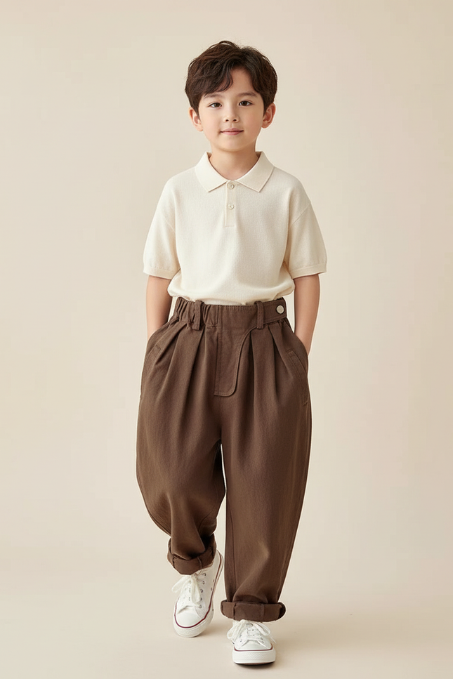 Pantalon Chino Baggy - Marron Gabardine
