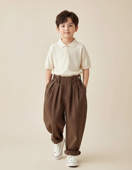 Pantalon Chino Baggy - Marron Gabardine