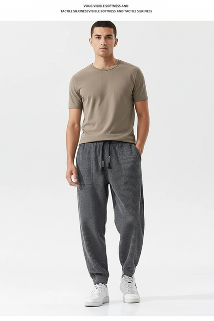 Pantalon Baggy Homme Gris Jogging - Cordé