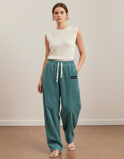 Pantalon Baggy Femme Velours
