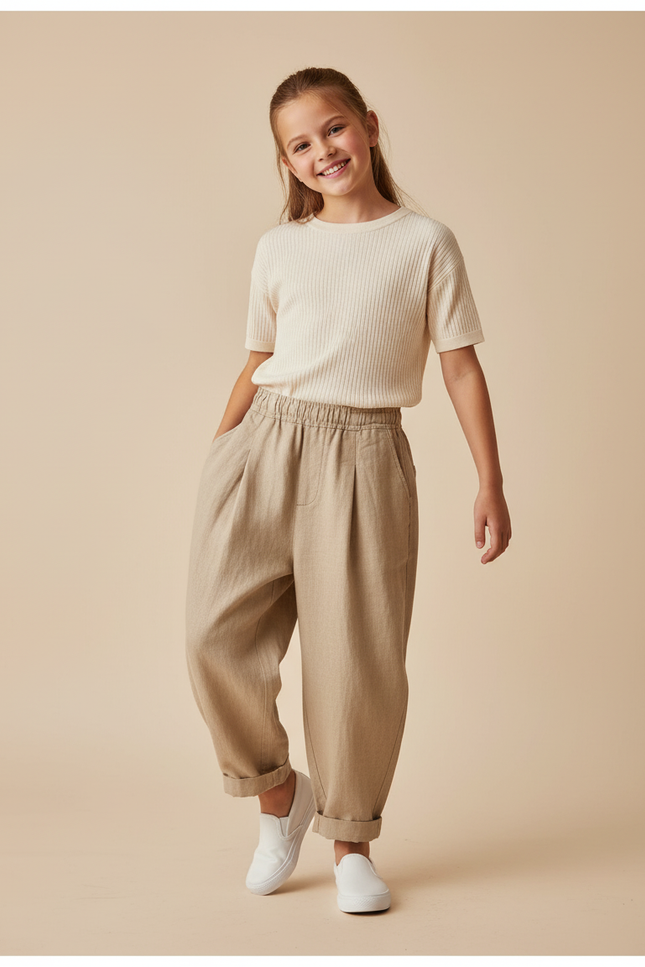 Pantalon Baggy Efcd - Beige Lin