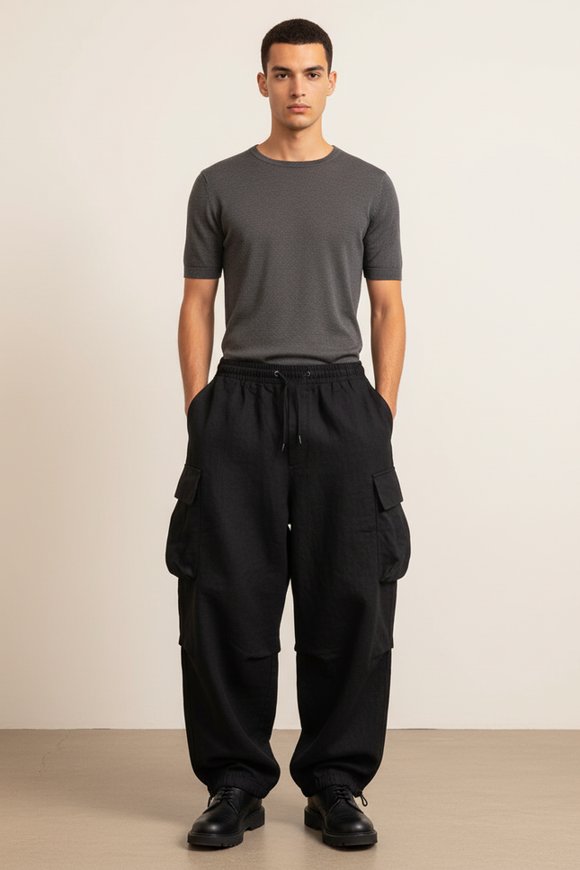 Pantalones Baggy Para Hombre - Noir Lin
