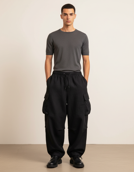 Pantalones Baggy Para Hombre - Noir Lin