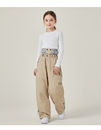 Pantalon Baggy Beige Ample Imperméable Enfant - Polyester