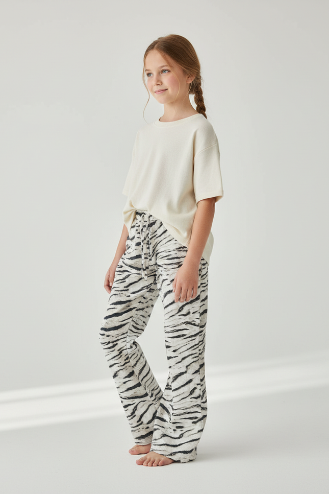 Pantalon Baggy Tigré Ample Molletonné Confortable Enfant - Imprimé