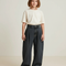 Pantalon Baggy Jean Gris Ample Plissé Enfant