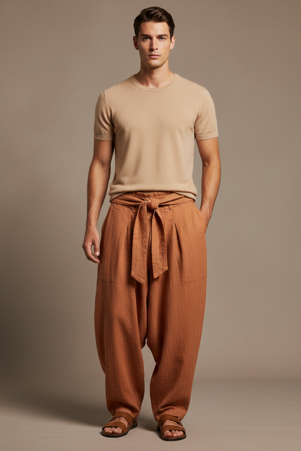 Pantalones Baggy Hombre - Orange Lin