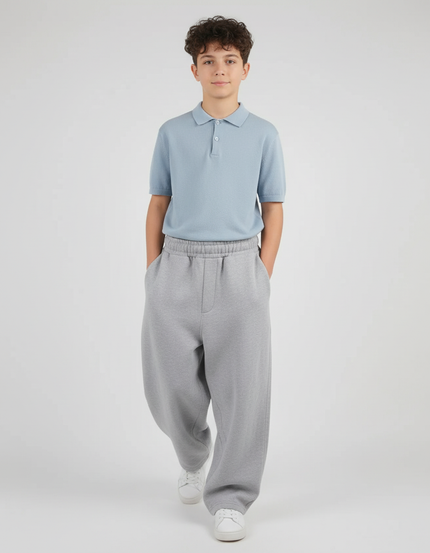 Pantalon Baggy Gris Ample Sport Décontracté Coton - Molleton