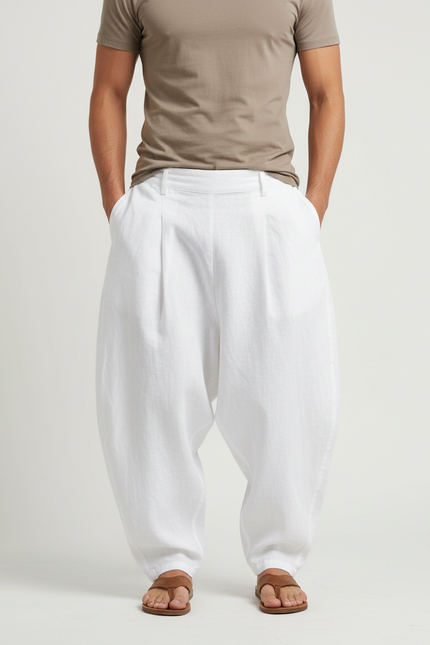 Pantalon Blanc Baggy - Lin
