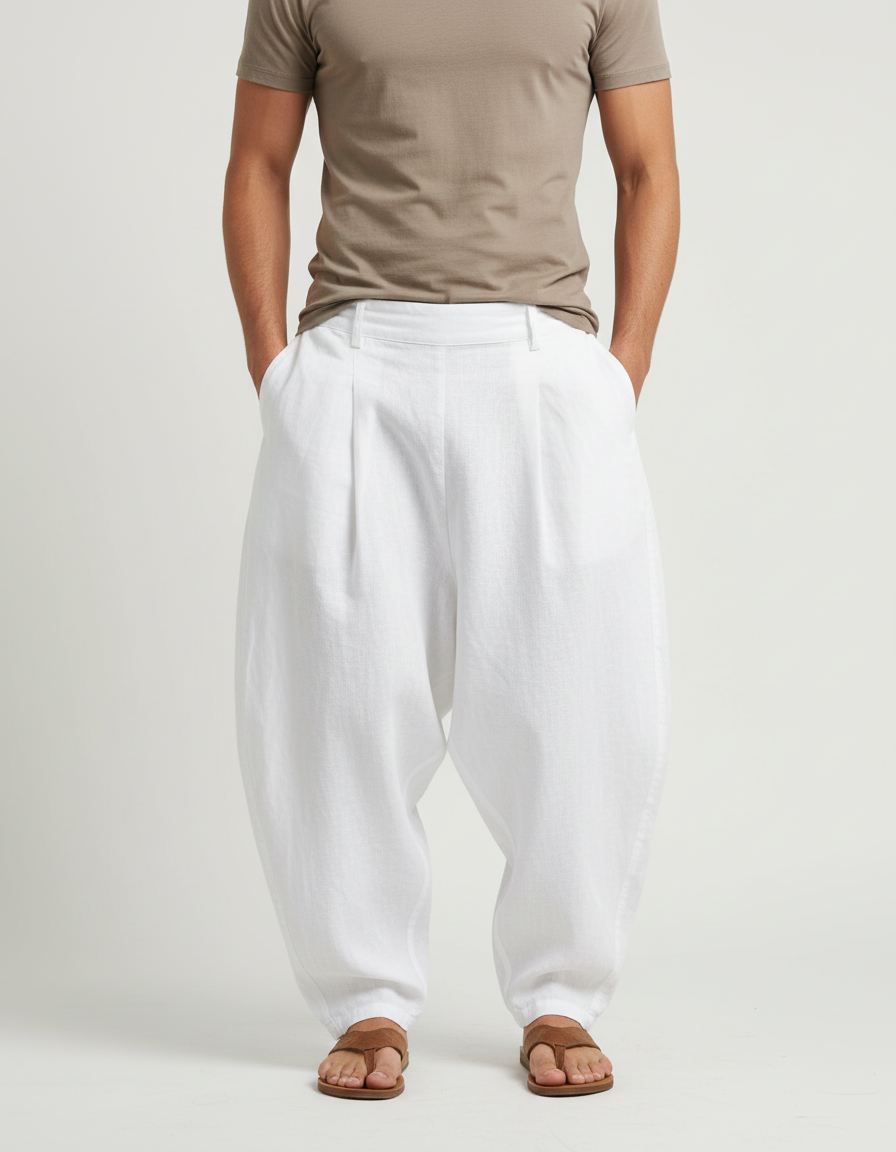 Pantalon Blanc Baggy - Lin