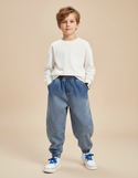 Pantalon Baggy Jean Bleu Ample Enfants Streetwear