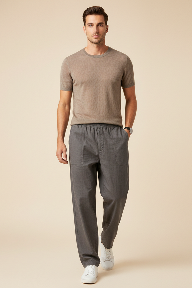 Pantalon Gris Baggy - Toile