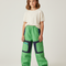 Pantalon Baggy Vert Cargo Patchwork Enfant - Toile