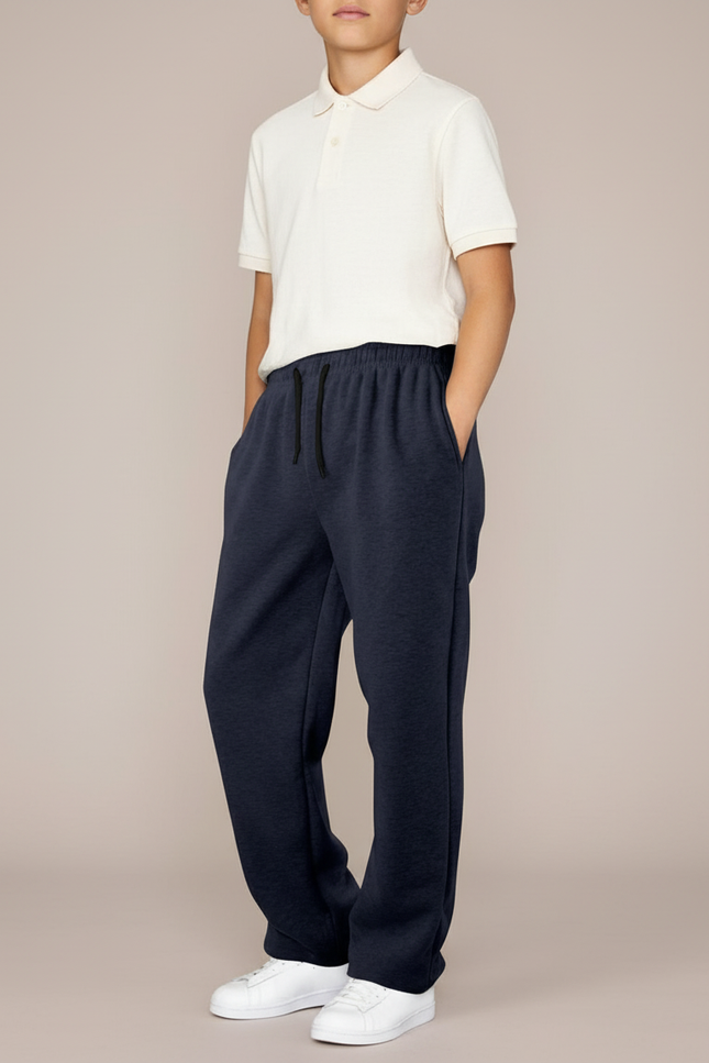 Pantalon Baggy Marine Molleton Ample Sport Garçon