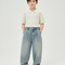 Pantalon Baggy Garçon Bleu Taille Haute - Jean