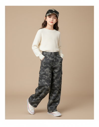 Pantalon Baggy Fille Cargo