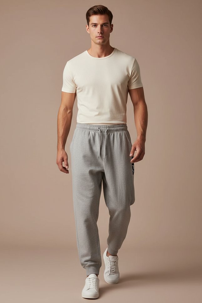 Pantalon Baggy Gris Molletonné Confortable Sport Homme