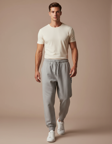 Pantalon Baggy Gris Molletonné Confortable Sport Homme