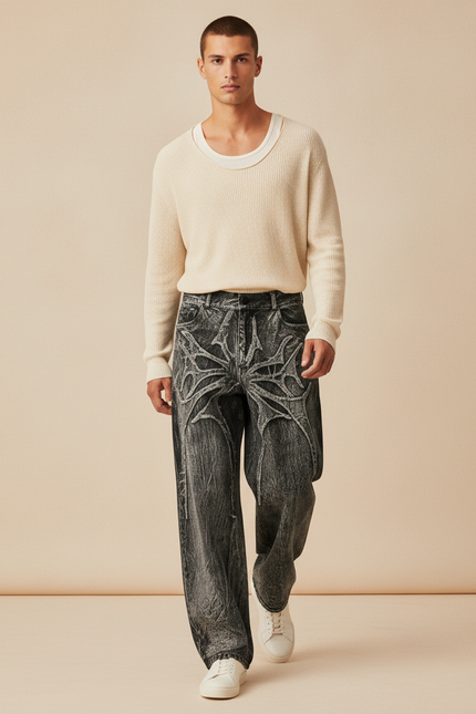 Pantalon Baggy Y2k - Gris Jean