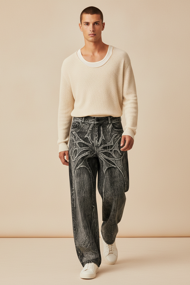 Pantalon Baggy Y2k - Gris Jean