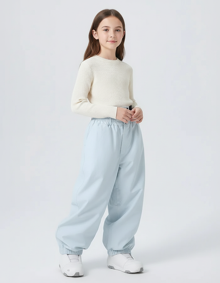 Pantalon Baggy Bleu Ciel Ample Sportif Enfant - Polyester