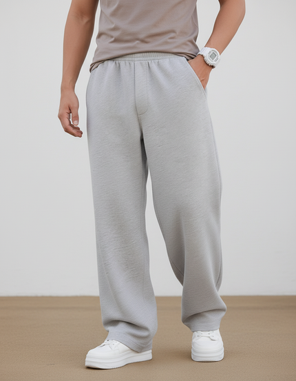 Pantalon Baggy Gris Ample Décontracté Confortable - Molleton