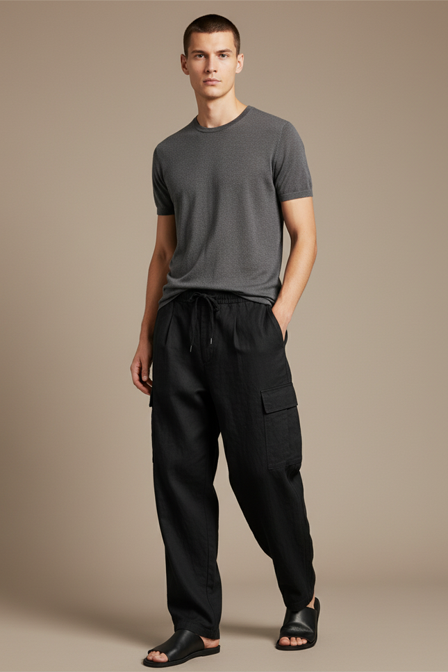 Pantaloni Baggy - Noir Lin