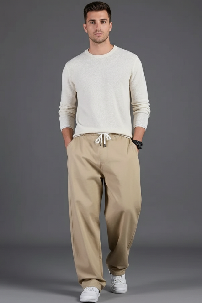 Pantalon Baggy Adfa - Beige Gabardine