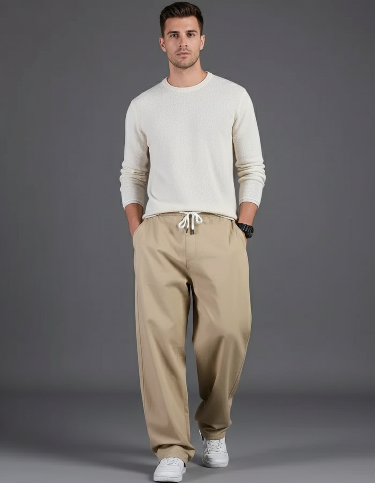 Pantalon Baggy Adfa - Beige Gabardine
