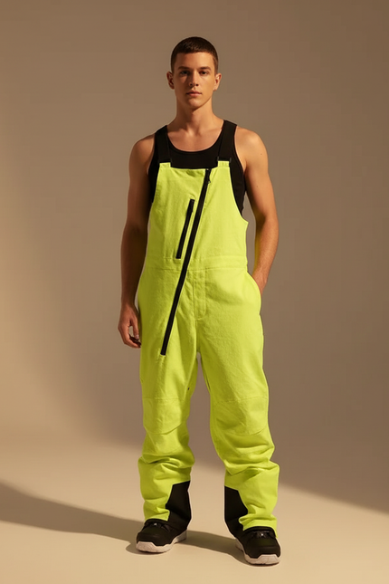 Pantalon Baggy Jaune Fluo Imperméable Ski Neige Homme - Polyester