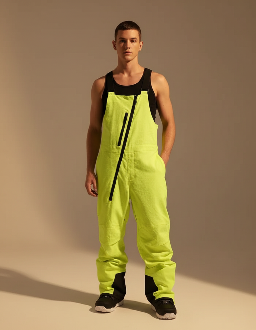 Pantalon Baggy Jaune Fluo Imperméable Ski Neige Homme - Polyester
