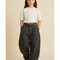 Pantalon Baggy Gris Foncé Ample Plissé Unisexe - Jean