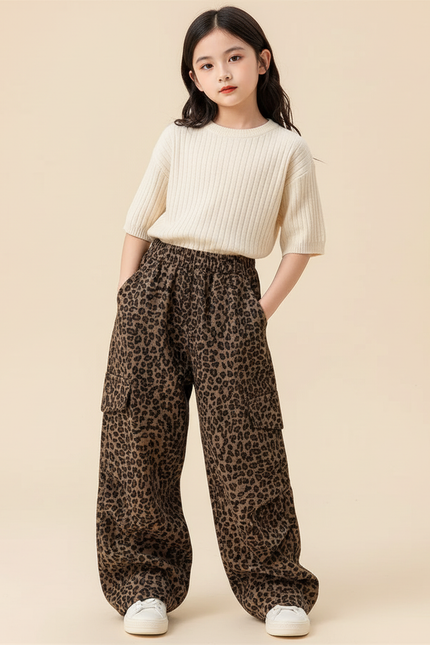 Pantalon Baggy Leopard - Imprimé Molleton