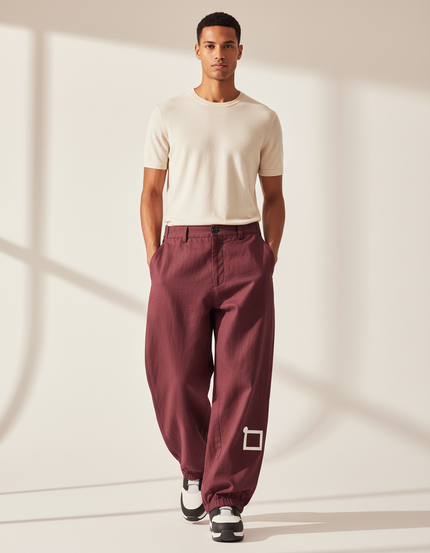 Pantalon Snow Baggy - Bordeaux Coton