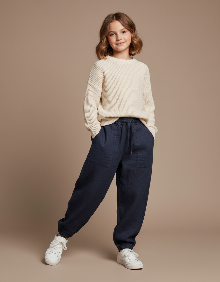 Pantalon Baggy Marine Lin Ample Enfant