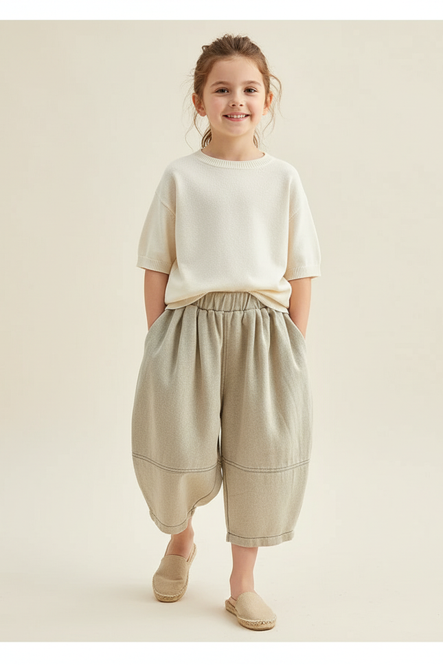 Pantalones Cortos Baggy - Kaki Toile