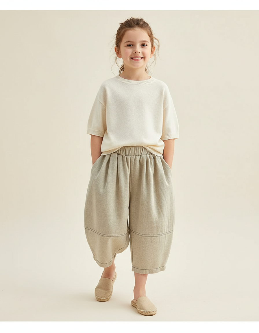 Pantalones Cortos Baggy - Kaki Toile