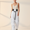 Pantalon Baggy Blanc Noir Imperméable Ski Unisexe - Polyester
