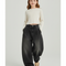 Pantalon Baggy Jean Gris Ample Unisexe Décontracté