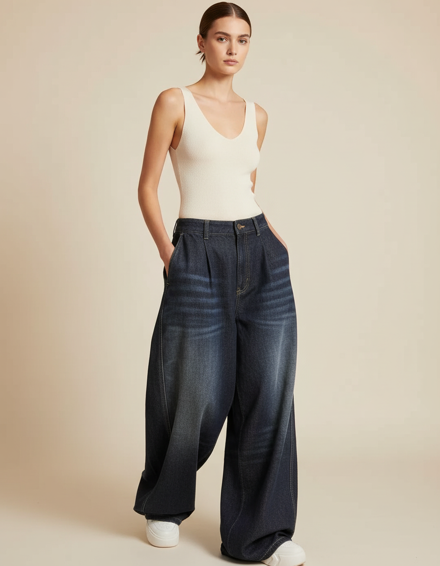 Pantaloni Baggy Donna - Marine Jean