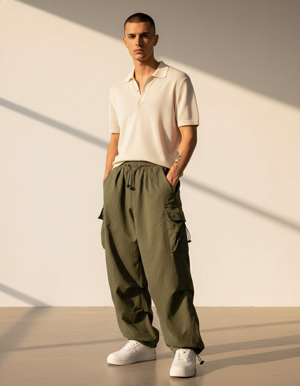 Pantalon Militaire Baggy - Kaki Toile