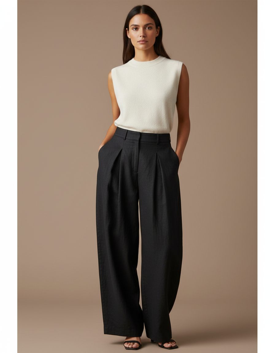 Pantalon Baggy Mujer - Noir Lin