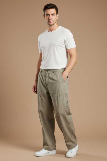 Pantalon Baggy Kaki - Toile