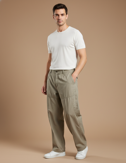 Pantalon Baggy Kaki - Toile